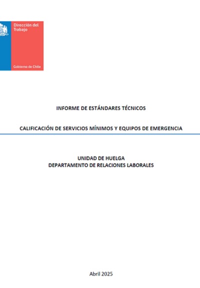 Informe de Estándares Técnicos para la calificación de Servicios Mínimos año 2025