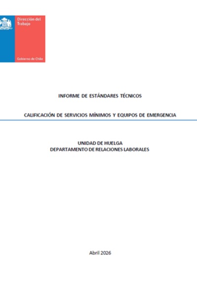Informe de Estándares Técnicos para la calificación de Servicios Mínimos año 2026