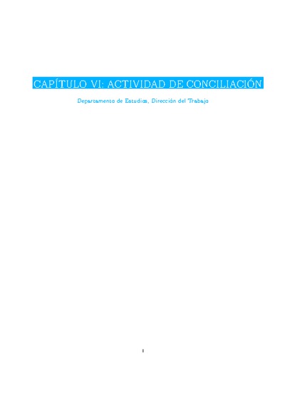 Anuario Capítulo 6: Actividad de Conciliación