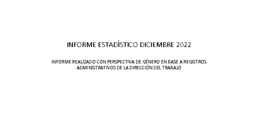 Informe de Estadístico, diciembre 2022