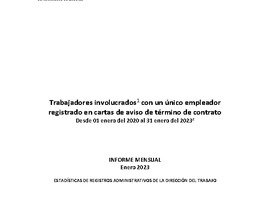 Informe Mensual de Terminaciones de Contrato de Trabajo - Enero 2023