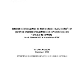 Informe Mensual de Terminaciones de Contrato de Trabajo - Noviembre 2024