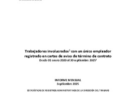 Informe Mensual de Terminaciones de Contrato de Trabajo - Septiembre 2025